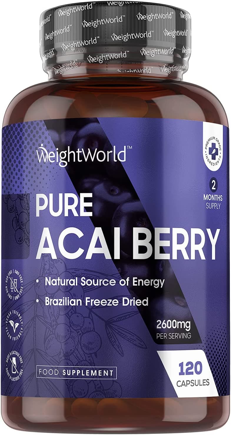 WeightWorld Acai Berry Supplement - 2600mg Equivalent | 120 Capsules