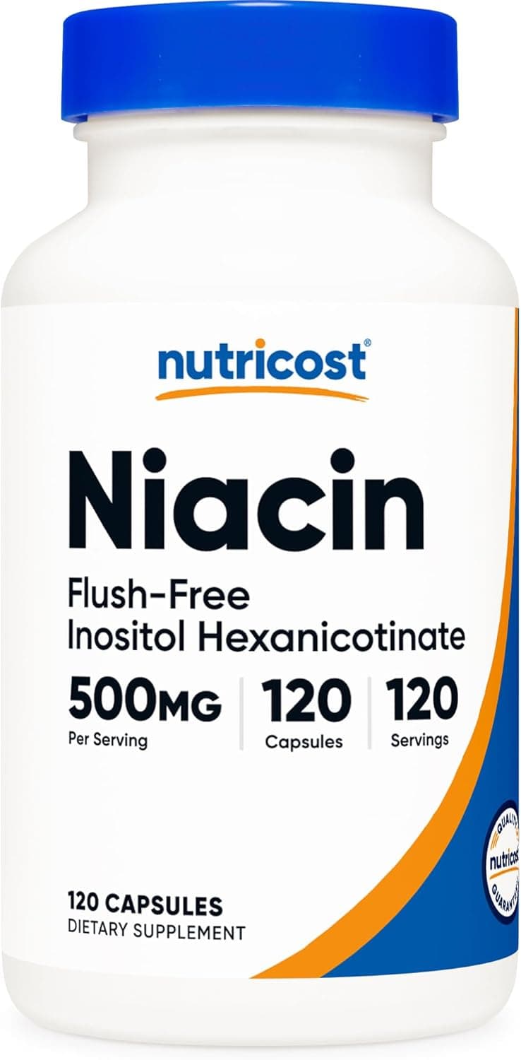 Nutricost Flush-Free Niacin 500mg, 120 Capsules