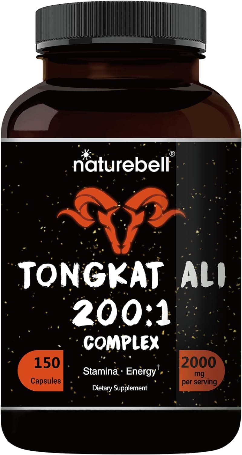 Naturebell Tongkat Ali 2000mg Per Serving, 150 Capsules