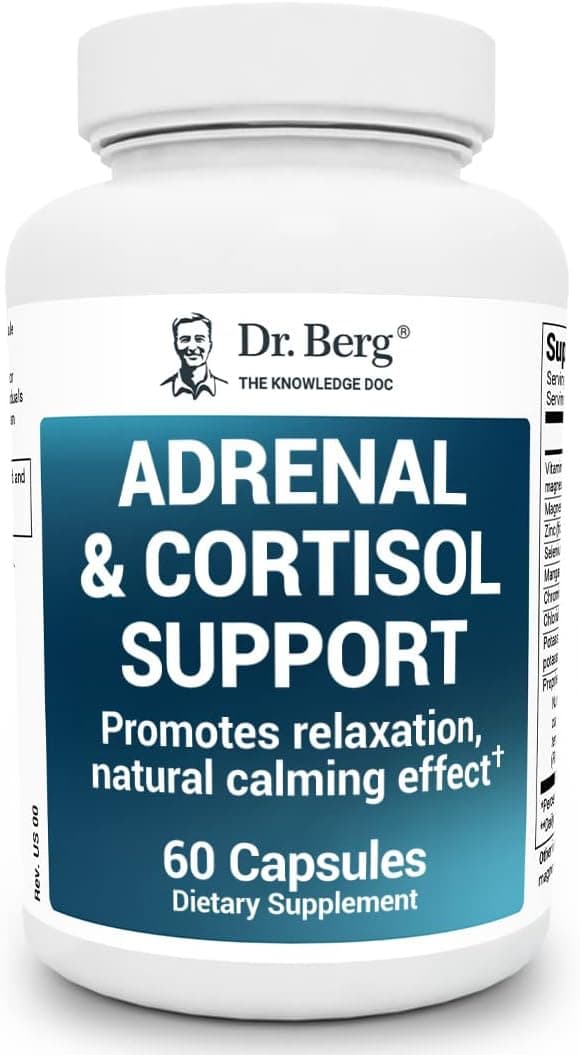Dr. Berg Adrenal & Cortisol Support | Stress Management Formula - 60 Capsules