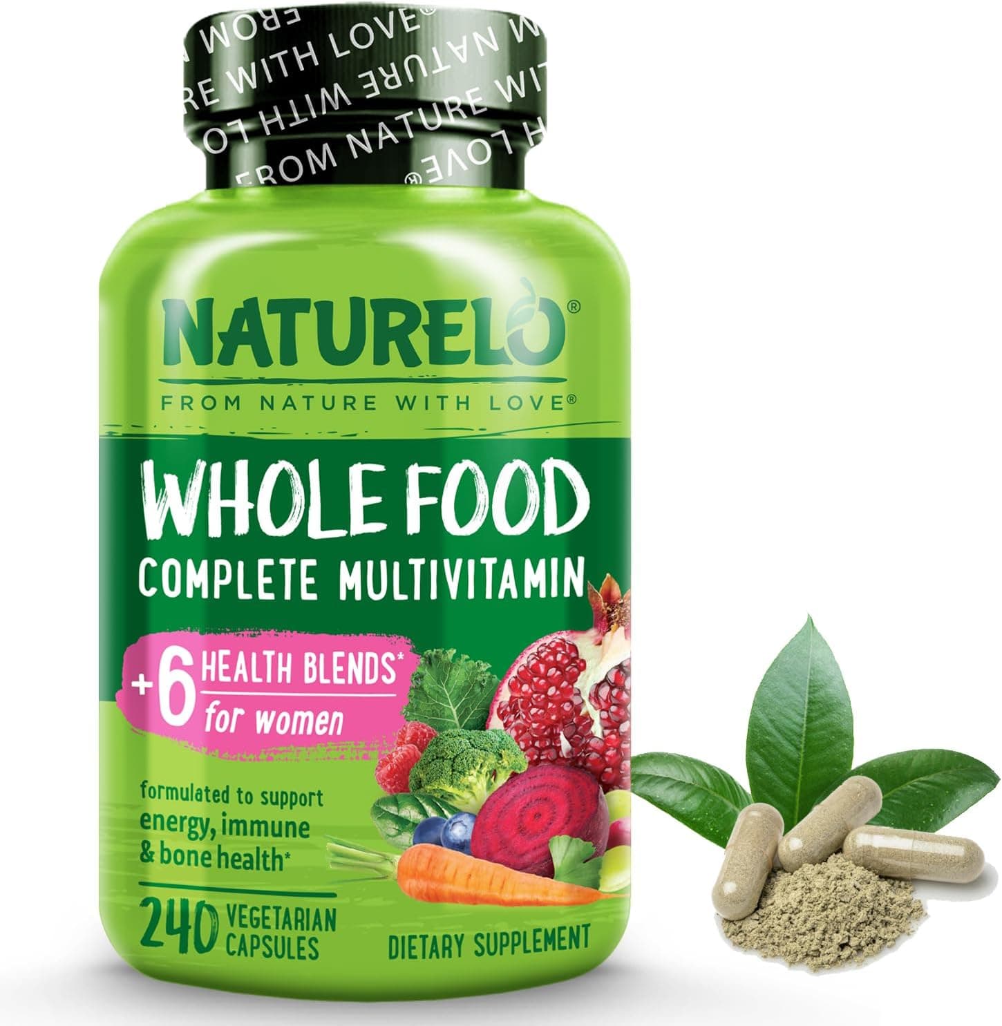 NATURELO, Whole Food Multivitamin for Women, 240 Capsules