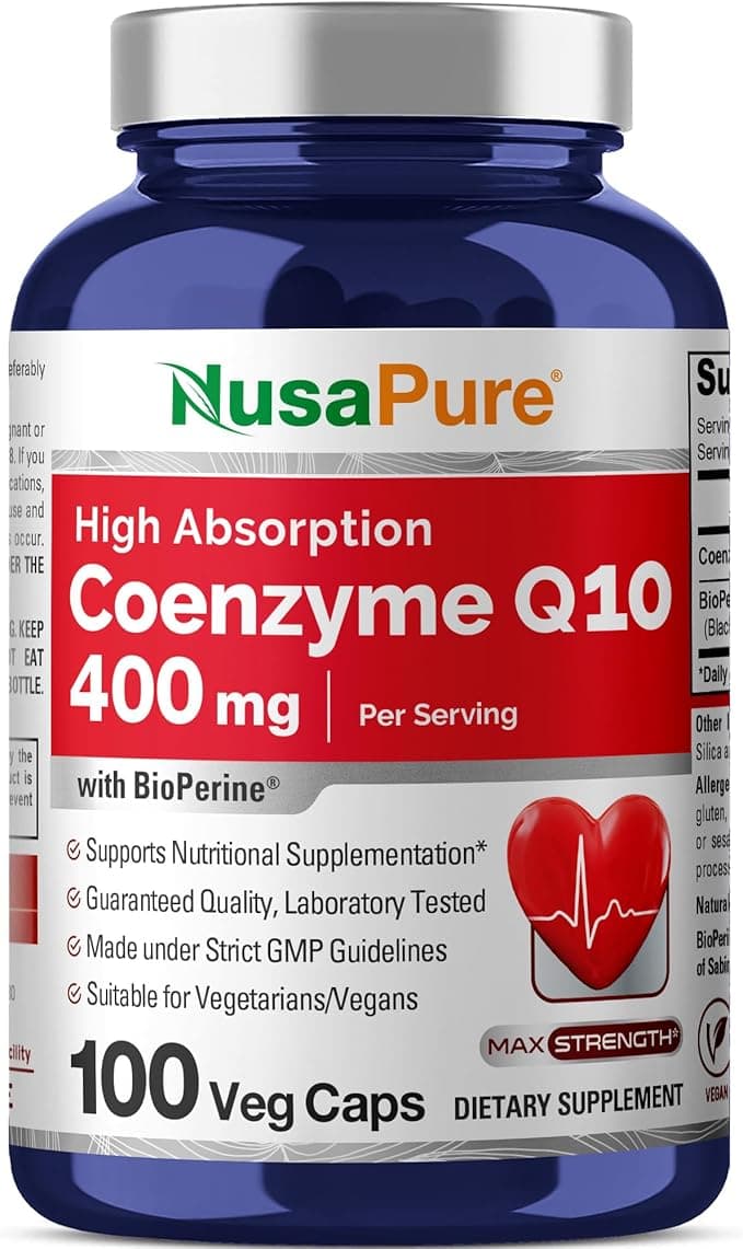 Nusapure CoQ10 400 mg 100 Capsules