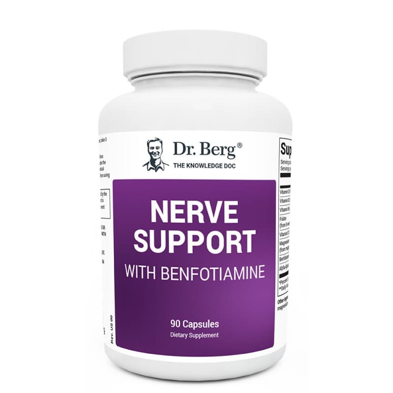 Dr. Berg Nerve Support with Benfotiamine | Nerve Health Formula - 90 Capsules