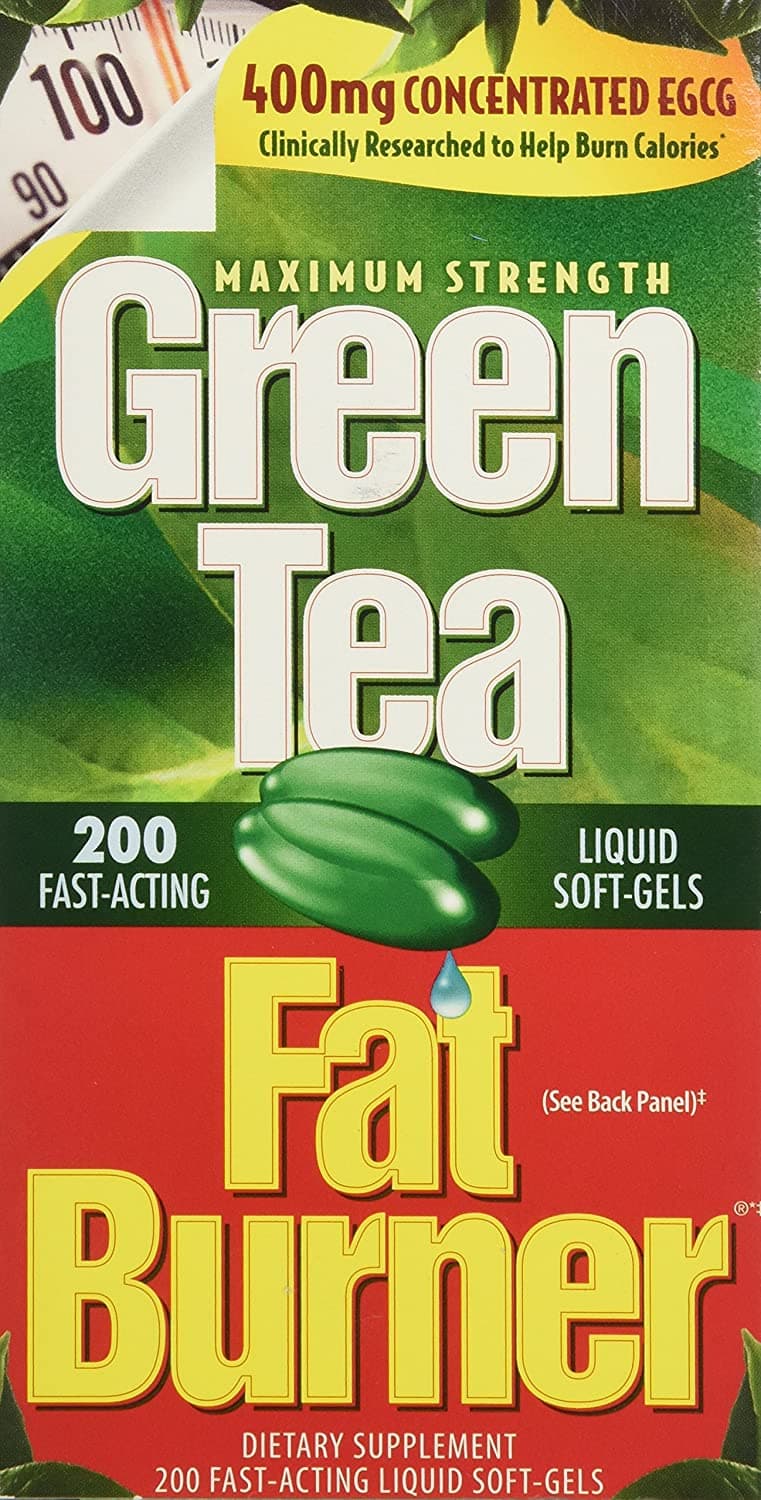 Green Tea Fat Burner, 200 Liquid Soft-Gels<BR/>كبسولات الشاى الأخضر حارق الدهون لانقاص الوزن بطريقة امنة وسريعة، تركيز عالى 200 مجم للكبسولة ،200 كبسولة