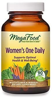 MegaFood Women's One Daily - Women's Multivitamin supports Optimal Health and Well-Being - With B Complex Vitamins - Gluten Free, Non-GMO, Dairy Free, Soy Free - 90 Tablets ميجا فود وان ديلى فيتامينات و معادن متعددة للنساء 90 حباية_ 90 جرعة