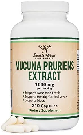 Double Wood Mucuna Pruriens Extract 1000mg | 210 Capsules