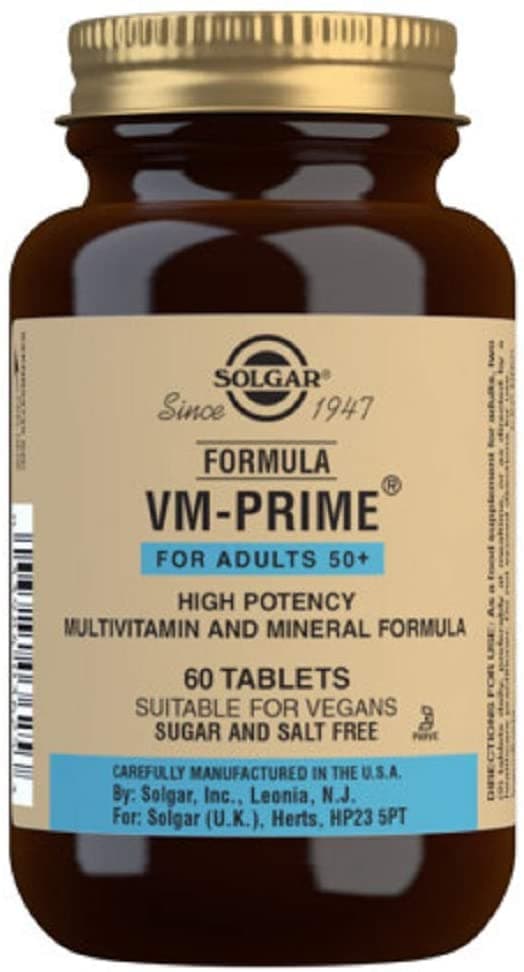 Solgar Formula VM-Prime for Adults 50 Plus - 60 Tablets سولجر ، فيتامينات و معادن متعددة للبالغين فوق 50 عام ، 60 حباية