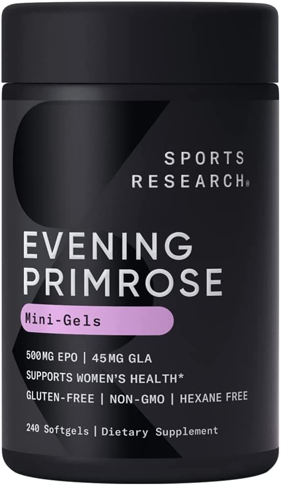 Evening Primrose Oil (500mg) 240 Mini-Liquid Softgels<BR/>لتحسين صحة البشره والجهاز المناعي  ولتحسين توازن الهرمونات للسيدات وتخفيف الام الدوره الشهريه