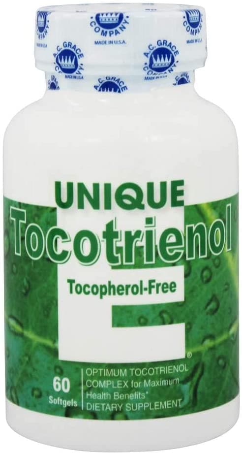 UNIQUE E Tocotrienols- Tocopherol Free 60 softgel توكوترينولز الفريد من نوعه - خالٍ من التوكوفيرول