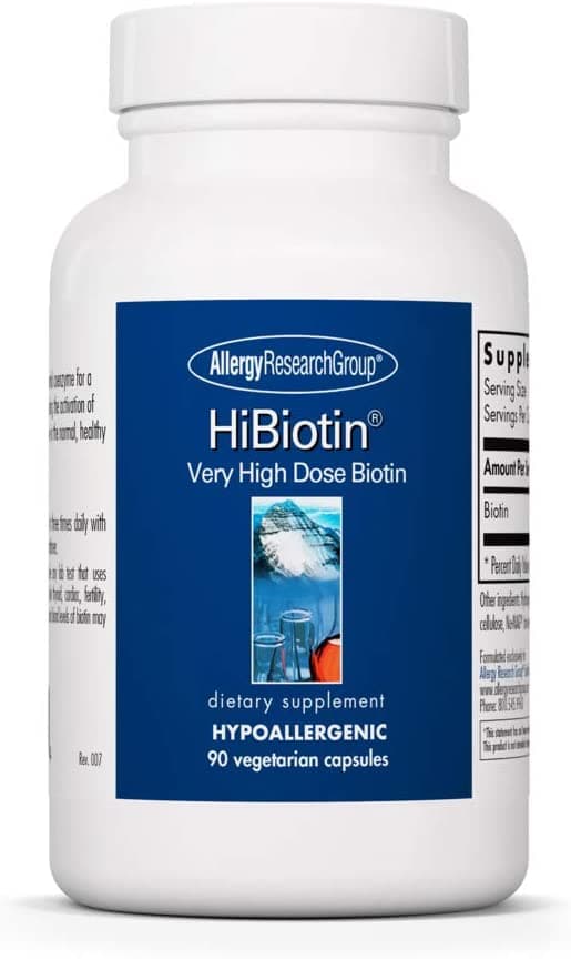 Allergy Research Group | HiBiotin 100 mg | 90 Veg Caps | High Dose Biotin 100mg