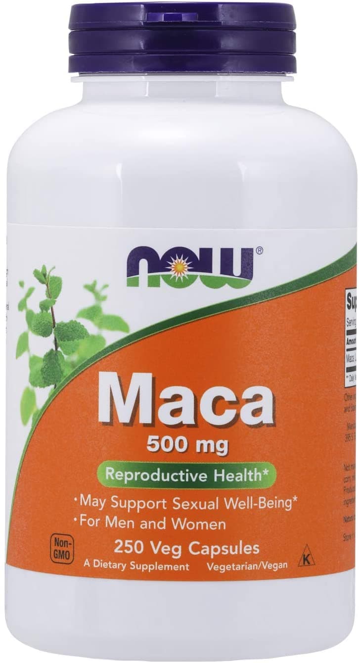 NOW Maca (Lepidium meyenii) 500 mg, For Men and Women, Reproductive Health*, 250 Veg Capsules ناو ، ماكا 500 مجم للرجال والنساء ، لتحسين الصحة الجنسية والصحة الإنجابية ، 250 كبسولة نباتية