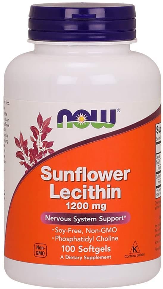 NOW Sunflower Lecithin 1200 mg with Phosphatidyl Choline |100 Softgels