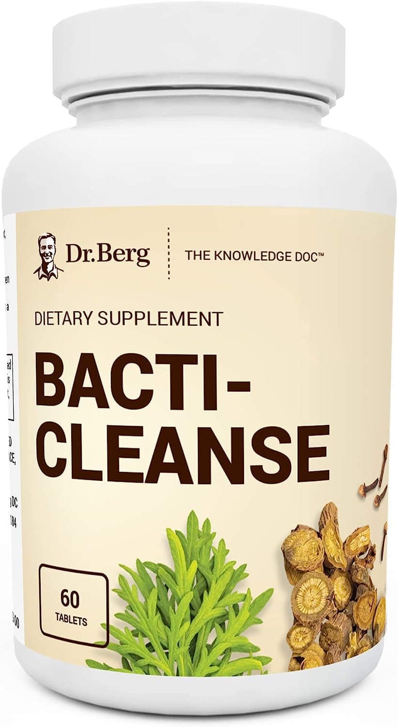 Dr. Berg's Bacti-Cleanse - 8in1 Immune Booster with Digestive and Inflammation Support- 60 Capsules  تركيبة الهضم،يخلص الجسم من البكتيريا الضارة داخل الامعاء ويحميه من الالتهابات،60 كبسولة