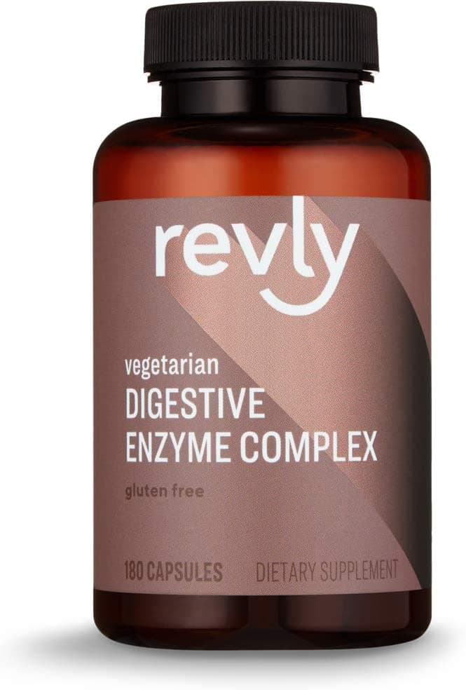 Revly Digestive Enzyme Complex - 180 Capsules for Healthy Digestion