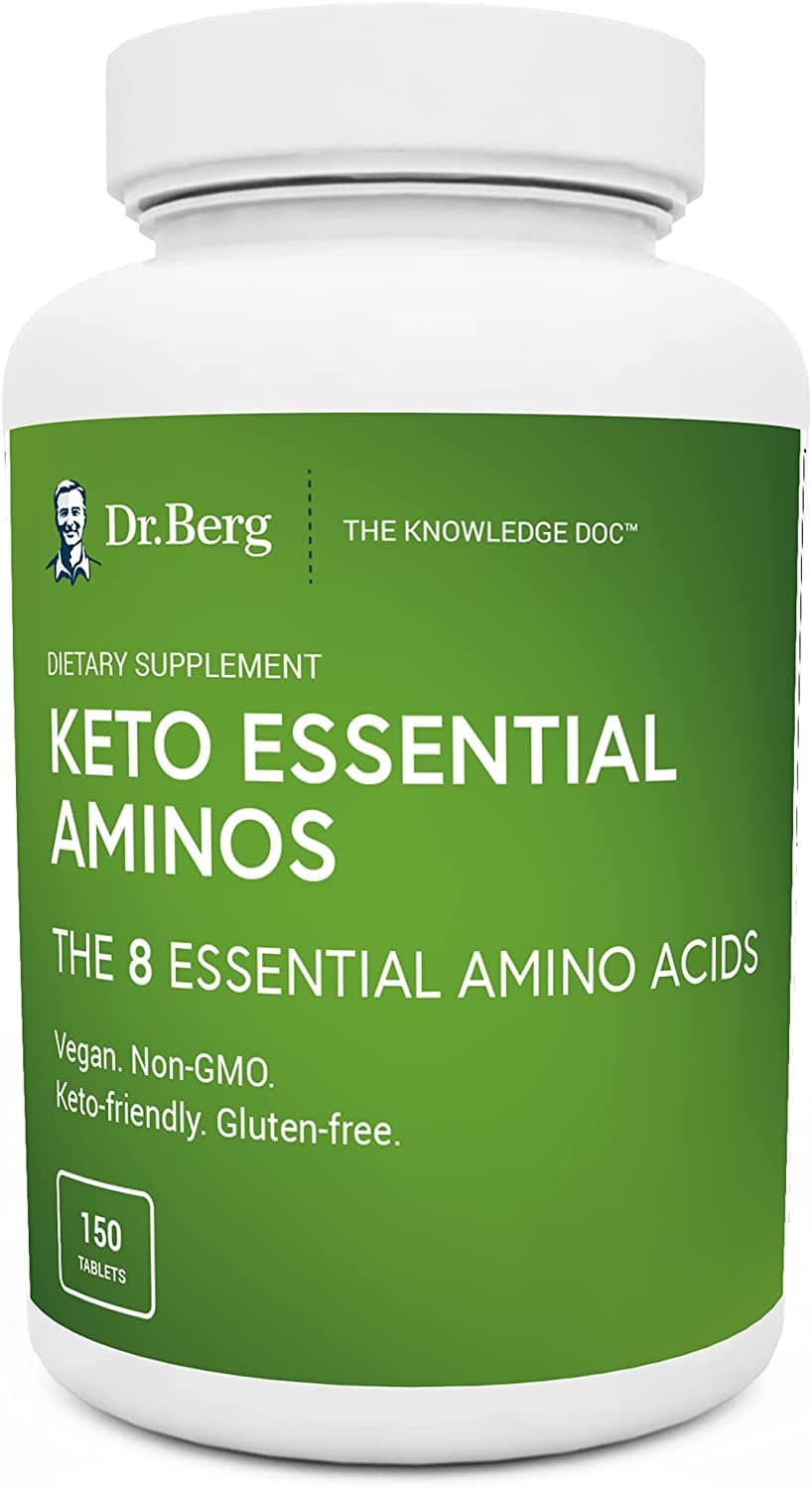 Dr berg's Keto Essential Amino acids,150 Tablets  الأحماض الأمينية الأساسيه ، 8 أحماض أمينية أساسيه، 150 قرص