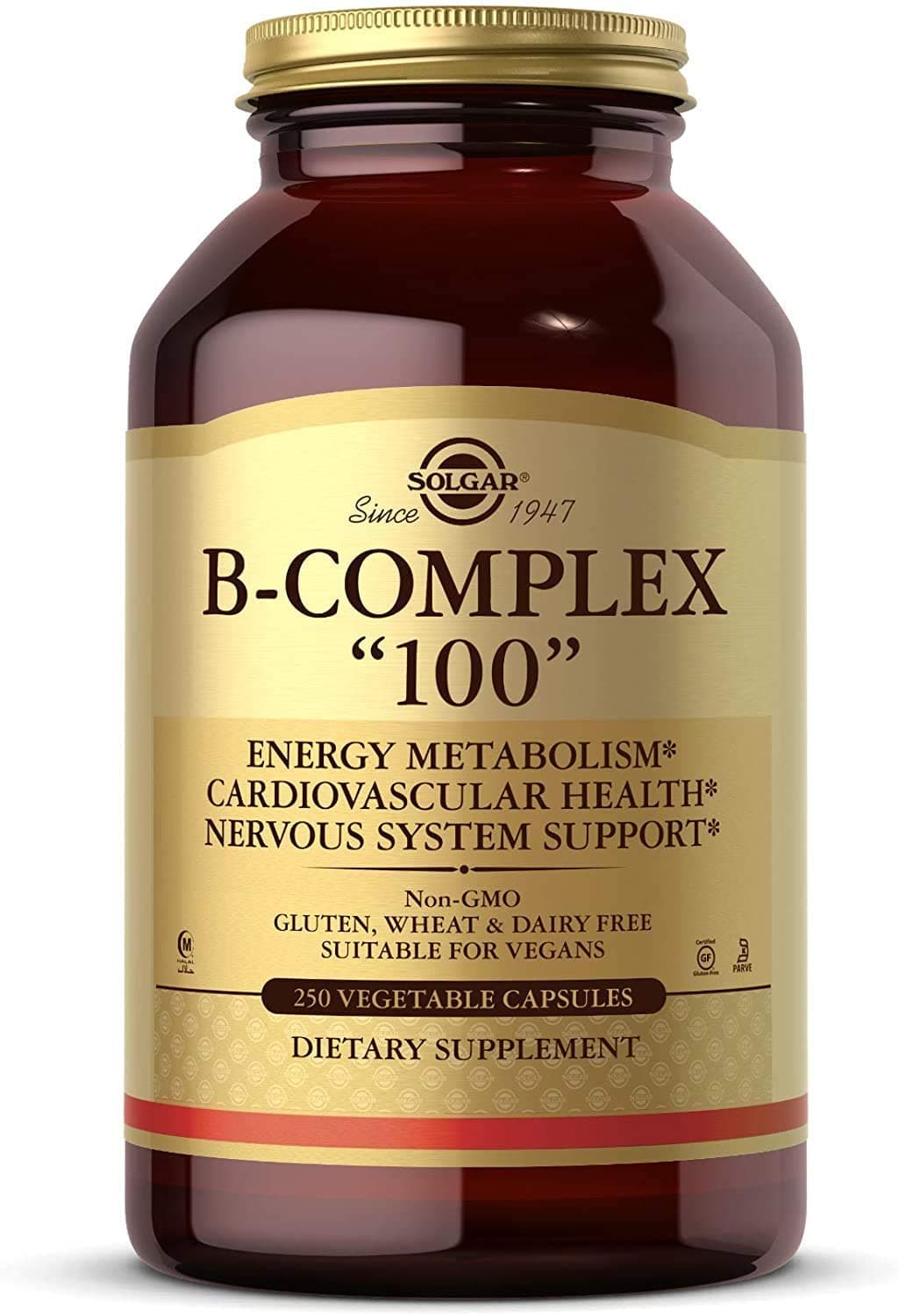 Solgar B-Complex "100", 250 Capsules  سولجار فيتامين ب مركب 100 من سولجار 250 كبسولة