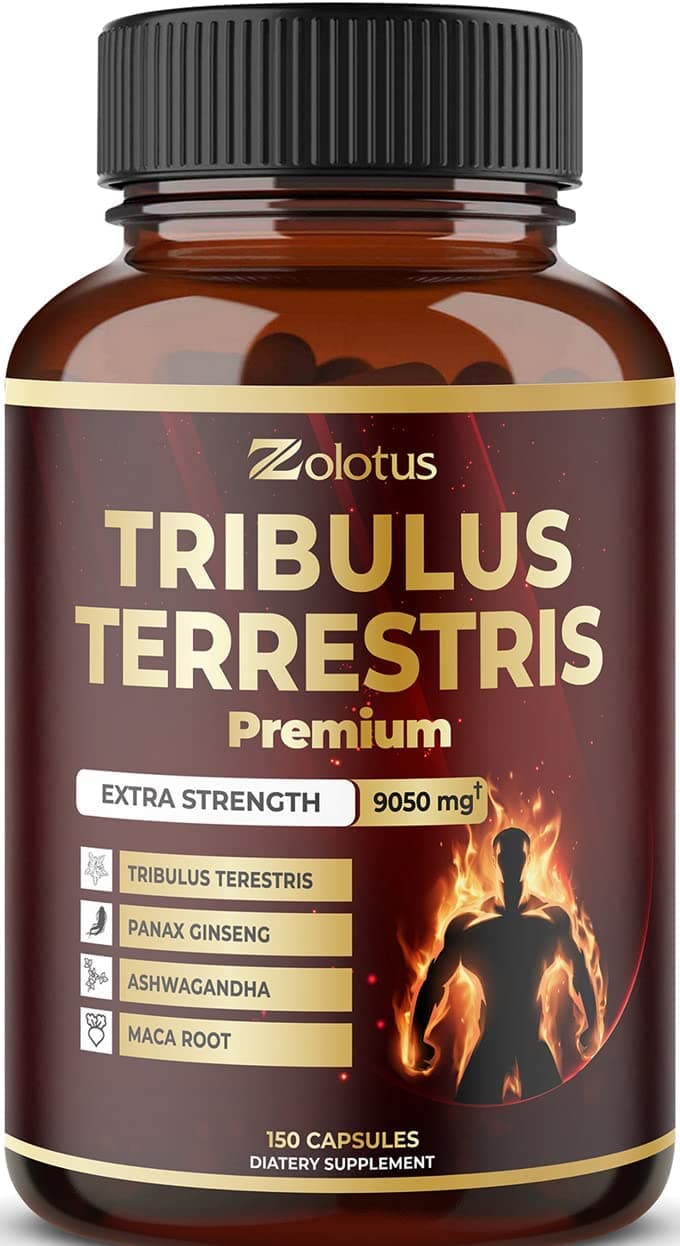 Tribulus Terrestris, 9050mg Per Capsule, 5 Months Supply with Ashwagndha, Panax Ginseng, Saw Palmetto, Maca, Shilajit. Energy, Stamina & Performance Supplement for Men & Womenزولوتس تركيز9050 مجم للكبسولة،يحتوى على الاشواجندا العضوية والجنسنج والماكا السوداء والشيلاجيت ،لزيادة انتاج الطاقة والرغبة الجنسية للطرفين ،150 كبسولة