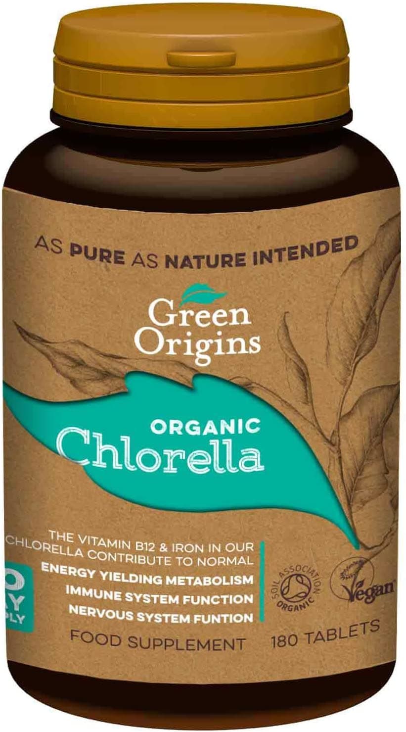 Green Origins Organic Chlorella 500mg - 180 Tablets