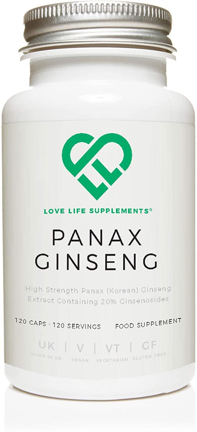 LLS Korean Panax Ginseng | 120 Capsules | 3000mg Equivalent | Energy & Memory