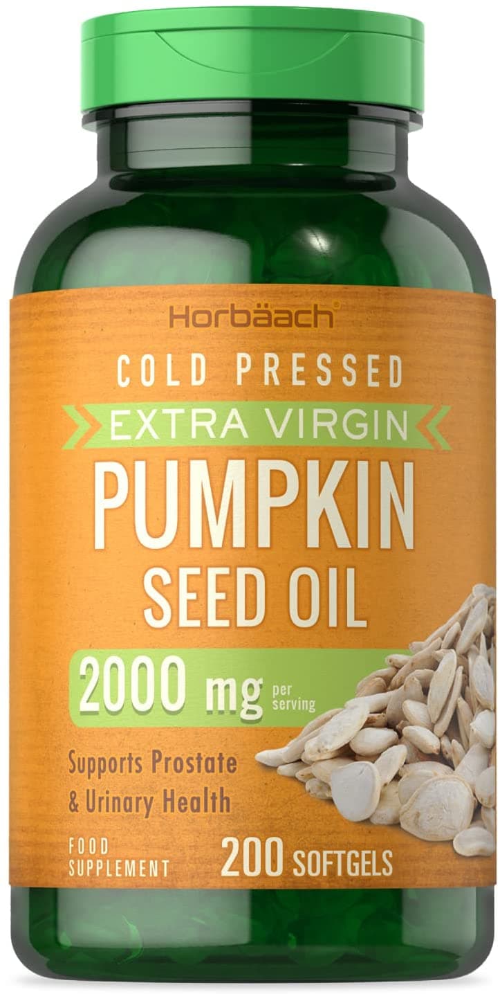 Pumpkin Seed Oil 2000mg | 200 Softgel Capsules | Cold Pressed | Supports Prostate & Urinary Health | Natural Source of Essential Fatty Acids | Non-GMO, Gluten Free | No Artificial Preservatives