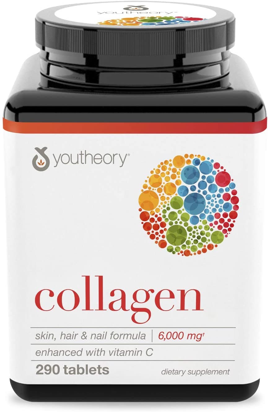 Youtheory Advanced Collagen - 6,000 mg Collagen with Vitamin C | 290 Tablets