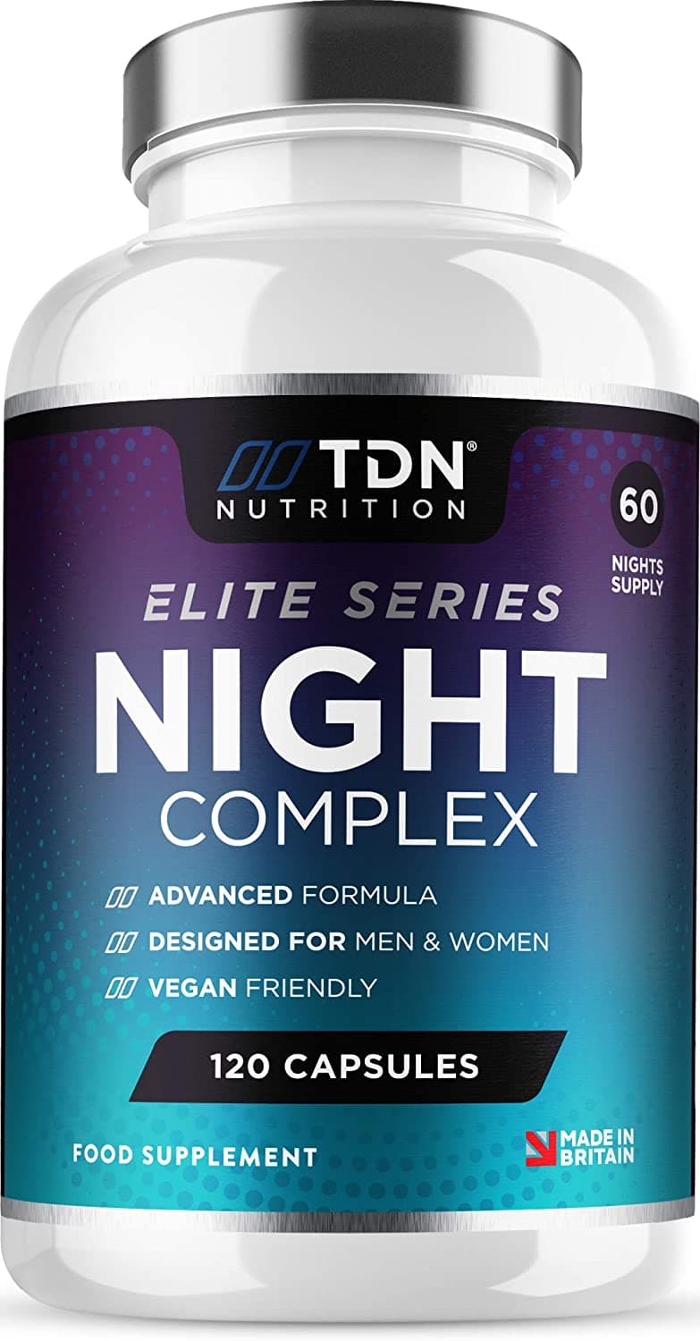 Natural Sleep Aid Supplement with Melatonin & 5-HTP | TDN Night Complex | 120 Capsules