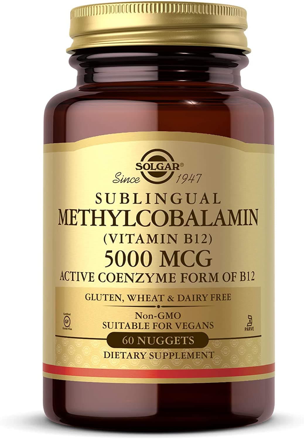 Solgar Methylcobalamin (Vitamin B12) 5000 mcg, Supports Energy Metabolism, Active Form of B12 -60 Nuggets  سولجار فيتامين ب12، 5000 ميكروجرام لدعم إنتاج الطاقة من التمثيل الغذائى، 60 جرعة