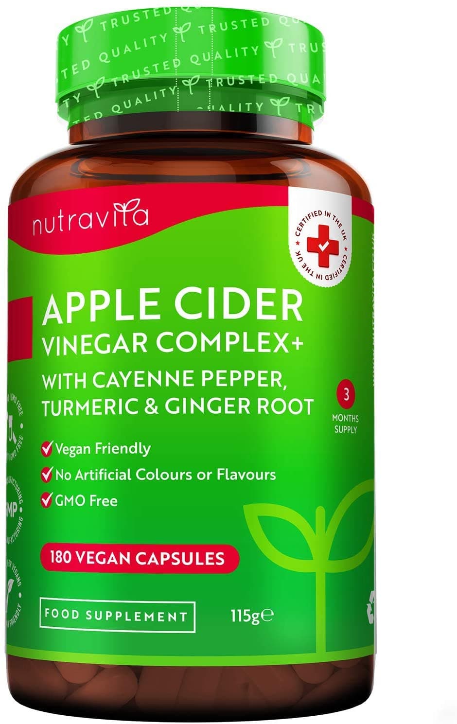 Nutravita Apple Cider Vinegar Complex - 180 Vegan Capsules