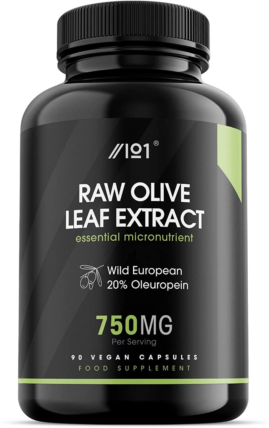 ALPHA01 Olive Leaf Extract Capsules - 11,250mg - Wild European 20% Oleuropein (750mg 1:15 Extract), 90 Vegan Capsules - No Additives — Non-GMO, Gluten Free. مستخلص أوراق الزيتون الخام 750 مجم للجرعة ، 90 كبسولة نباتية