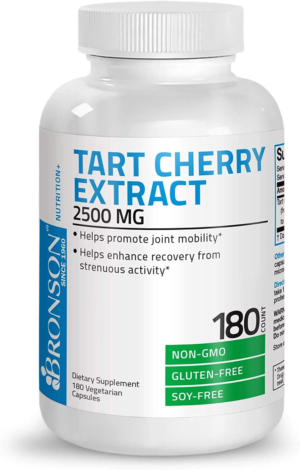 Bronson Tart Cherry Extract 2500 mg | Joint & Antioxidant Support | 180 Vegetarian Capsules