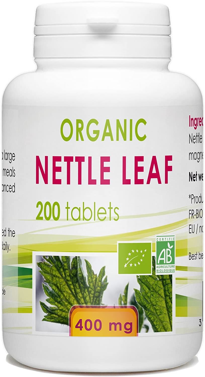 Bio Atlantic Nettle Leaf Organic - 200 tablets - 400mg مسحوق نبات أوراق القراص العضوية 400 مجم، 200 حباية نباتية، محارب للشيخوخه وتجاعيد ويجدد الشباب
