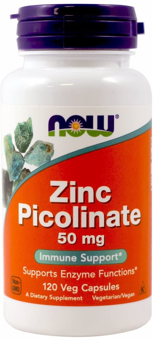 NOW Zinc Picolinate 50mg 120 Capsules ناو ، بيكولينات الزنك 50 مجم ، 120 كبسولة
