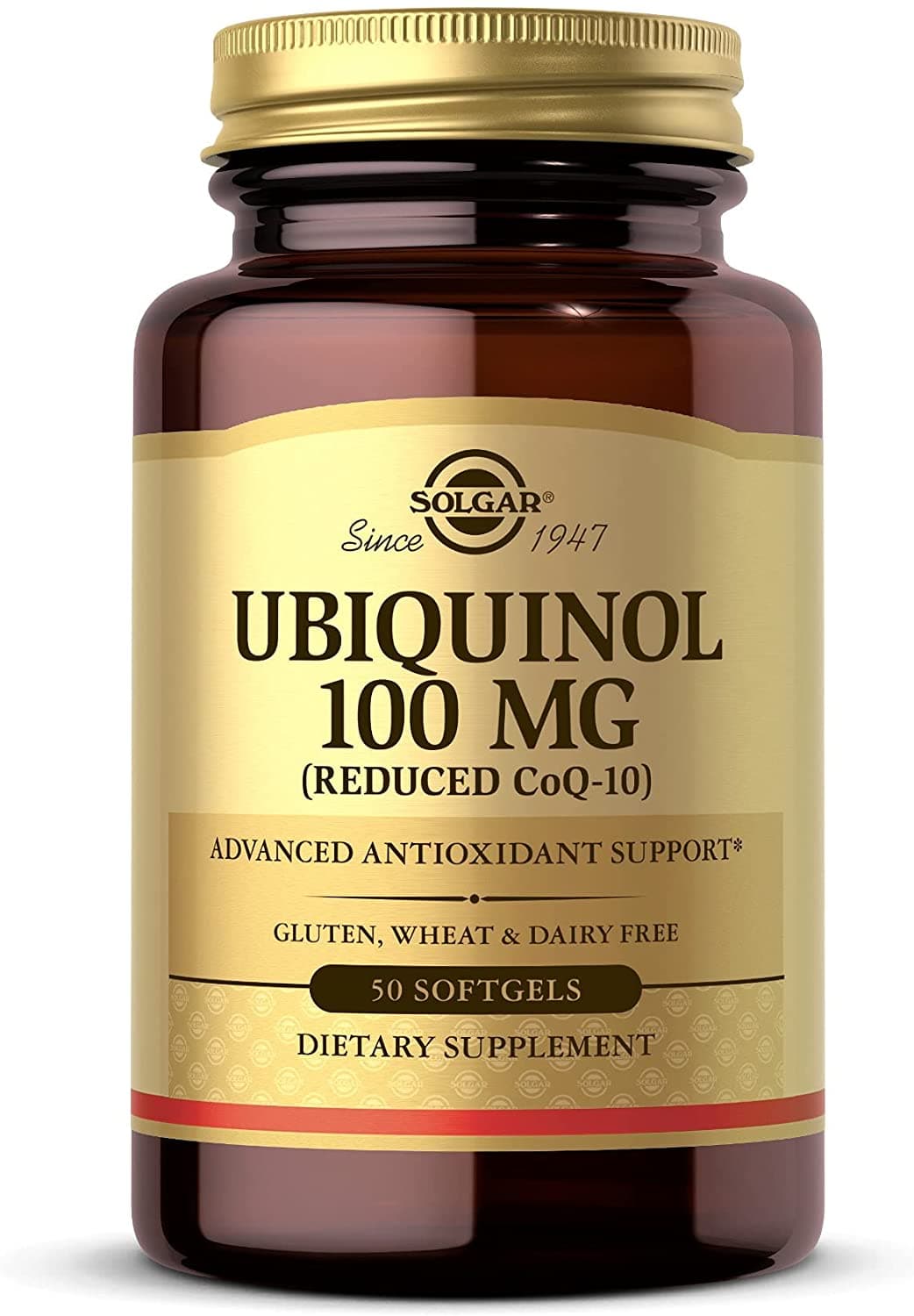 Solgar Ubiquinol 100 mg, Advanced Antioxidant Support - 50 Softgels  سولجار يوبيكوينول 100 مجم للكبسولة لتعزيز وظائف القلب والمخ ولصحة الشيخوخة 50 سوفت جيل