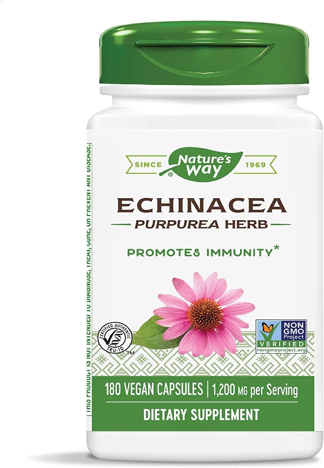 Natures Way Echinacea Purpurea Herb, 180 Capsules
