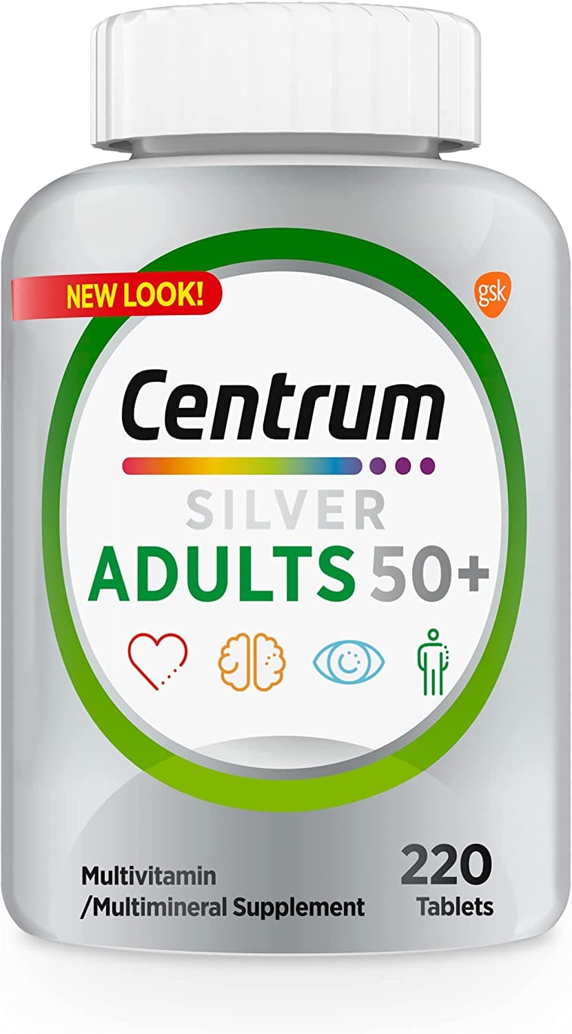 Centrum Silver Adults 50+ Multivitamin, 220 Tablets سنتروم فضى ، فيتامينات و معادن متعددة للبالغين من الجنسين فوق ال 50 عام _ 220 حباية