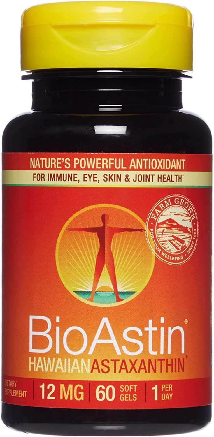 Nutrex Hawaii, BioAstin Hawaiian Astaxanthin 12 mg, Boosts Immunity and Supports Eye, Skin and Joint Health, 60 Countبيواستين استازانثين 12 مجم لدعم صحة الجهاز المناعى والعين والمفاصل والقلب، 60 سوفت جيل