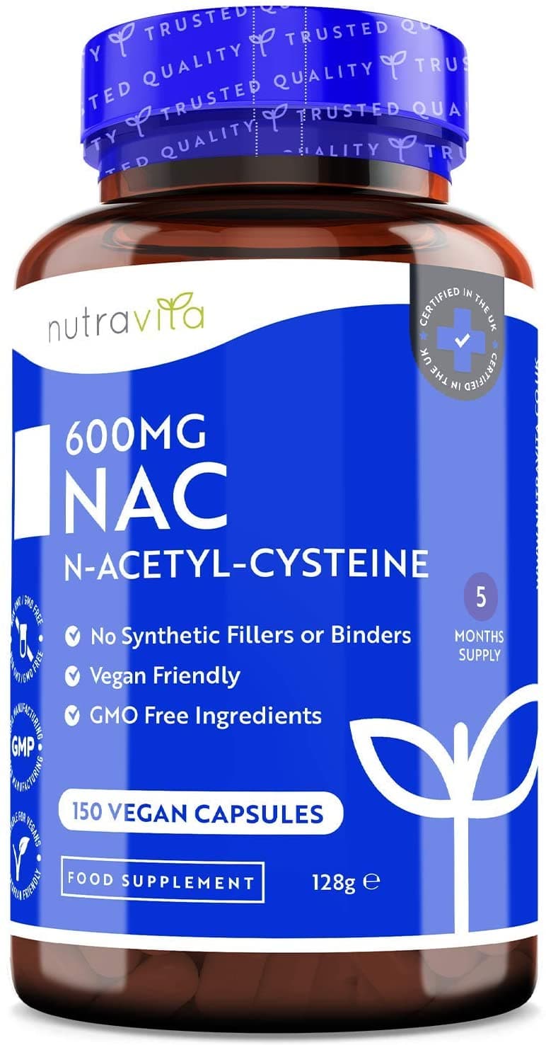 Nutravita NAC N-Acetyl-Cysteine 600mg,150 Capsules ان _أسيتيل سيستايين 600 مجم، 150 كبسولة