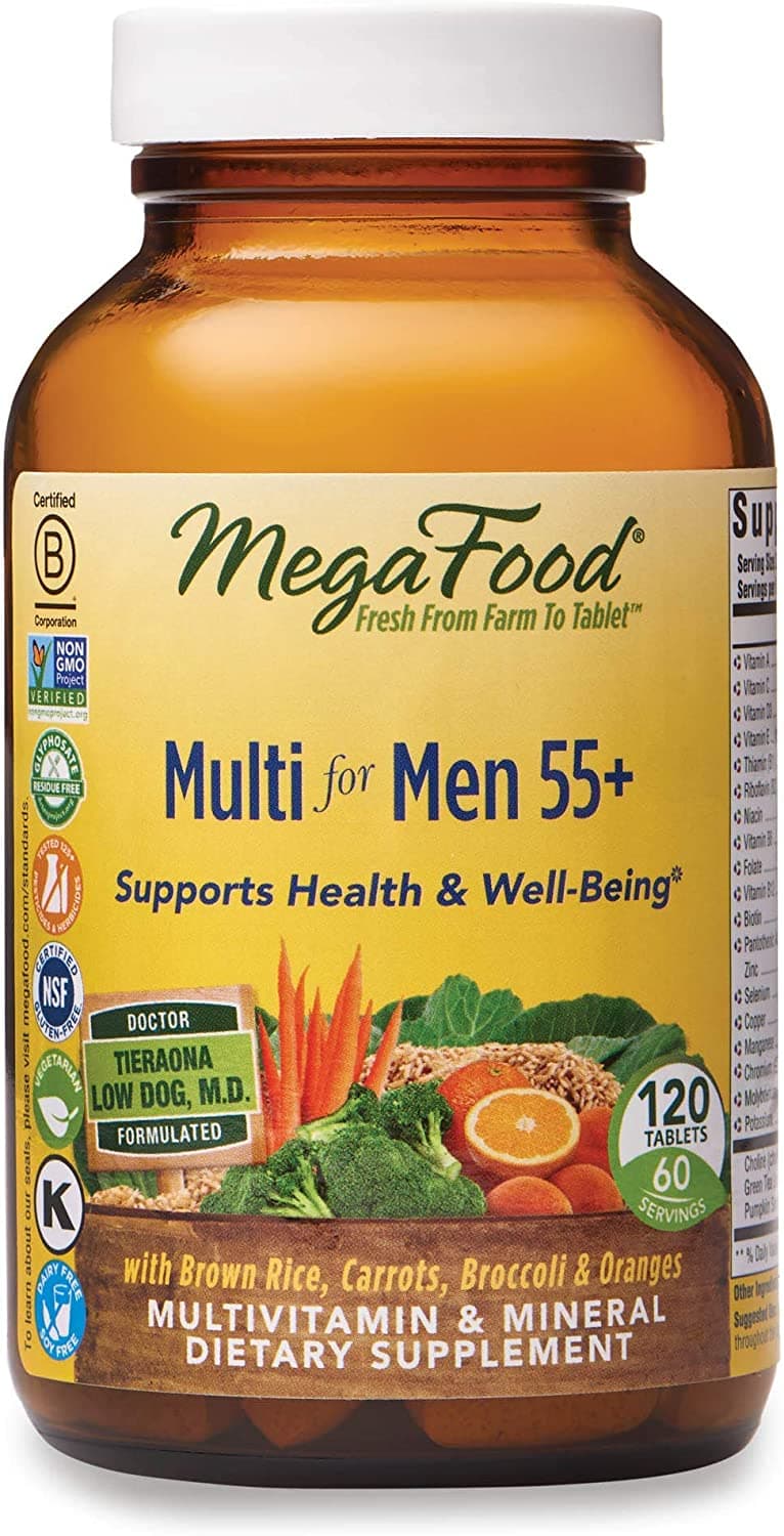 MegaFood, Multi for Men 55+ ,120 Tablets<br/>ميجا فود ، فيتامينات طبيعية متعددة للرجال فوق +55 عام ، 120 حباية
