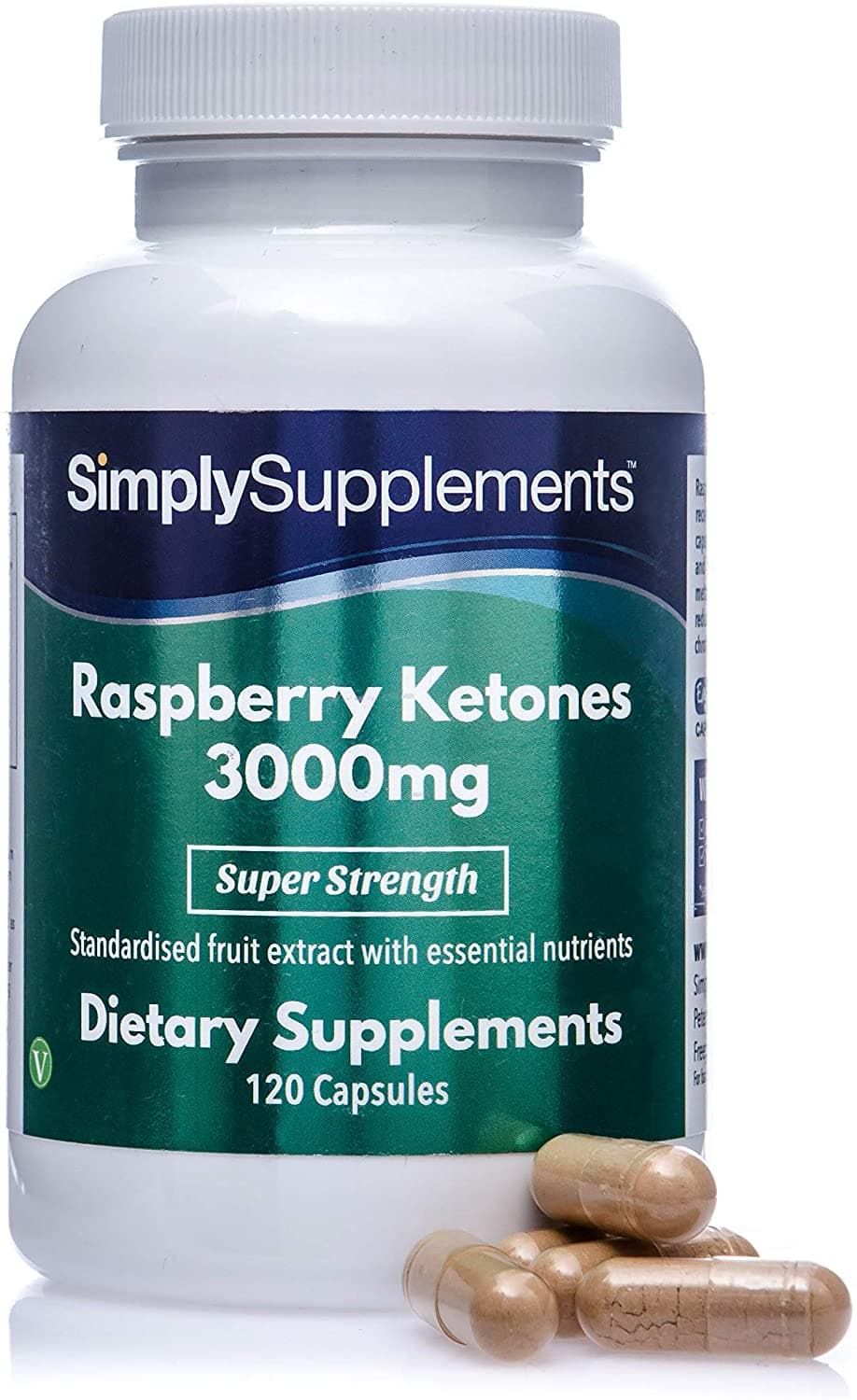 Simply Supplements Raspberry Ketones 3000mg – 120 Capsules