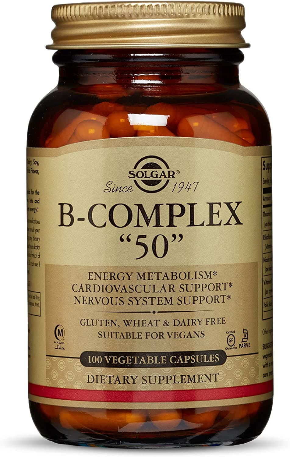Solgar B-Complex "50" Formula - 100 Vegetable Capsulesسولجر ، فيتامين ب مركب "50" ،100 كبسولة نباتية