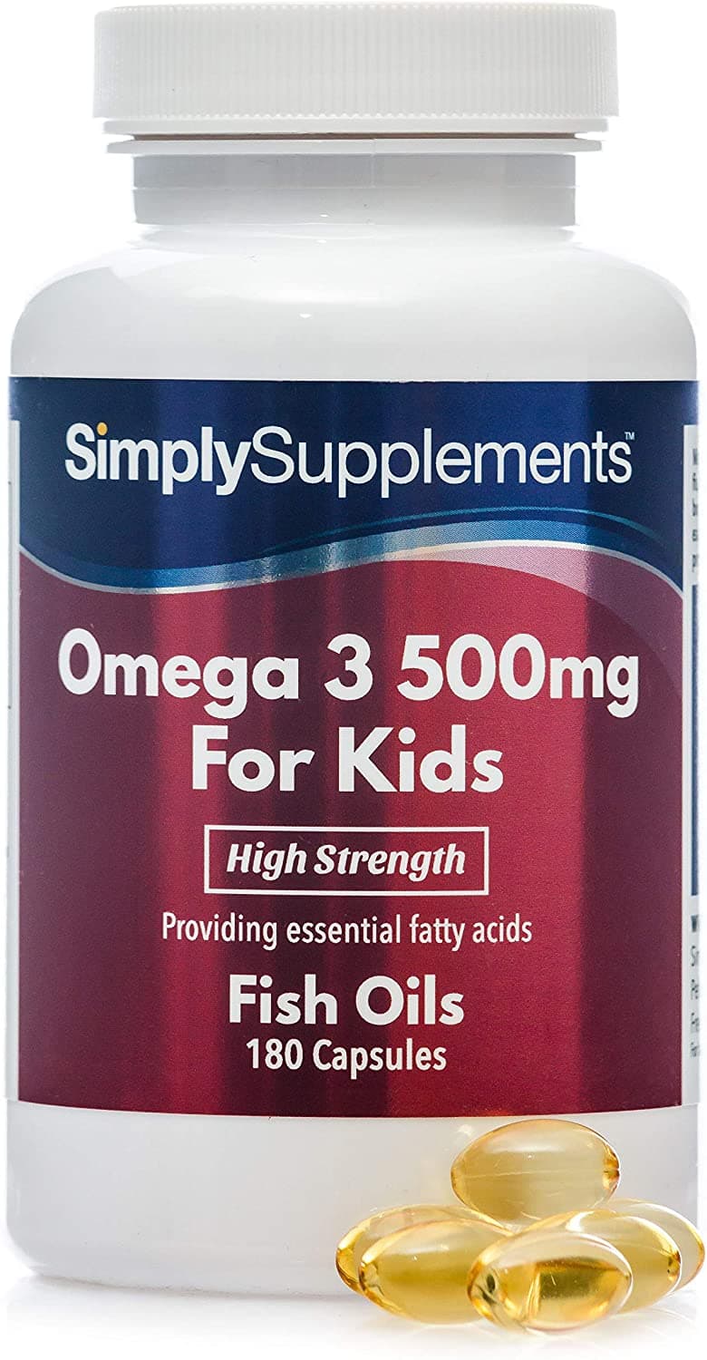 Simply Supplements Pure Omega 3 500mg for Kids 180 Capsule