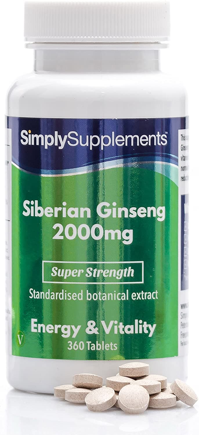 Simply Supplements | Siberian Ginseng 2000mg | 360 Tablets