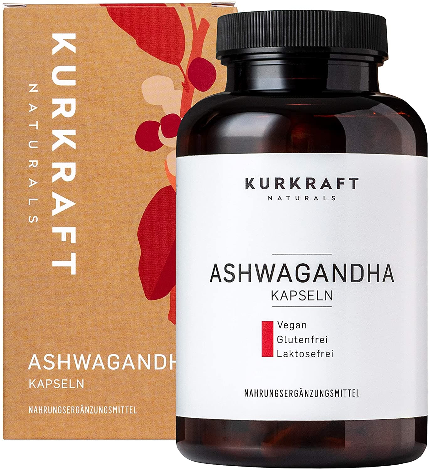 Kurkraft Premium Organic Ashwagandha (180 Capsules) - 600 mg per Capsule (1800 mg per Daily Serving) اشواجندا العضوية 600 مجم للكبسولة ، 180 كبسولة