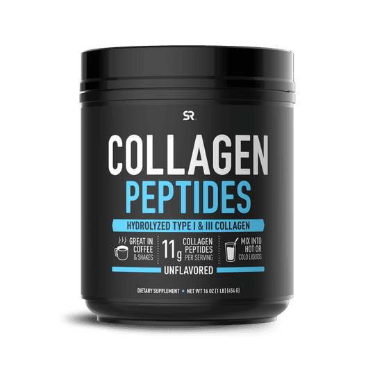 Sports Research Collagen Powder Supplement - Hydrolyzed Protein Peptides that are Vital for Healthy Joints, Bones, Skin, & Nails - Great Keto Friendly Nutrition for Men & Women - Mix in Drinks (454g) مكمل مسحوق الكولاجين من سبورتس ريسيرش - حيوي للمفاصل الصحية والعظام والبشرة والأظافر - ببتيدات بروتين متحلل - تغذية رائعة صديقة للبيئة للرجال والنساء - مزيج في المشروبات