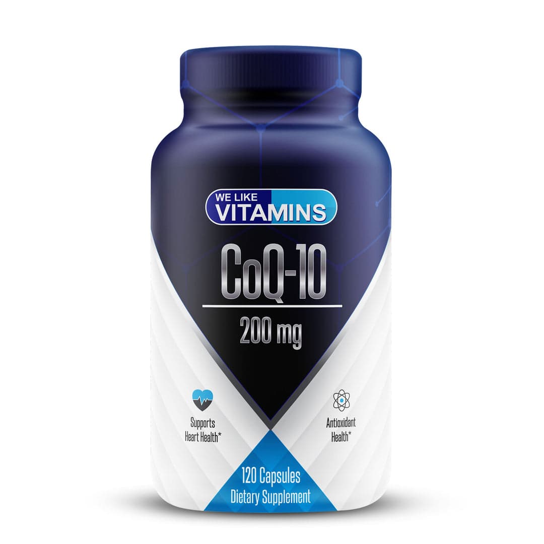 We Like Vitamins CoQ10 200mg 120 Capsules CoQ-10 – Antioxidant Co Q-10 Coenzyme Supports a Healthy Heart and Energy Levels كيو 10، 200 مجم ، لصحة القلب و الأوعية الدموية ، وزيادة مستويات الطاقة ،120 كبسولة