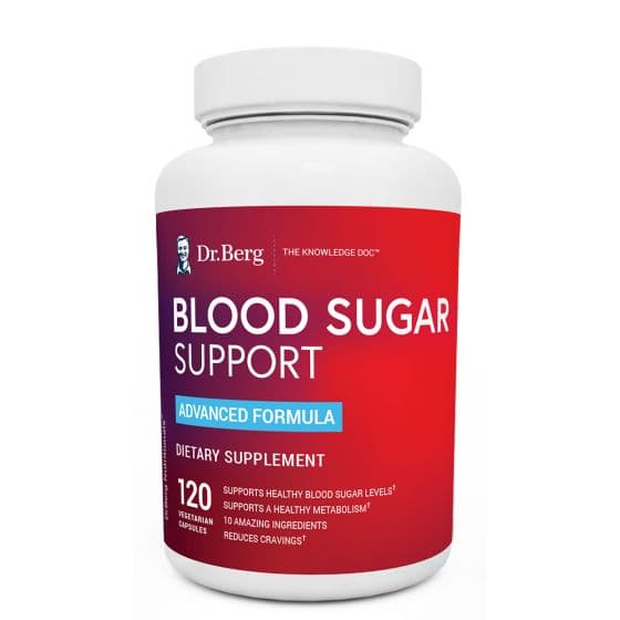 [Damaged Bottle]Dr Berg’s Healthy Blood Sugar Support Supplement – 10 Powerful Ingredients, 120 Capsules<br/> دكتور بيرج ، مكمل للتحكم فى سكر الدم ، 120 كبسولة