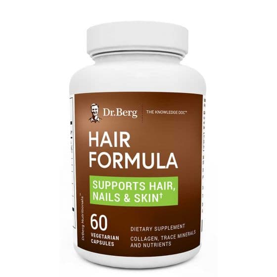 Dr Berg's Hair Formula 60 Capsules دكتور بيرج تركيبة الشعر لصحة الشعر ، 60 كبسولة
