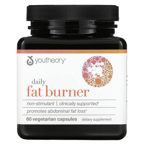 Youtheory Daily Fat Burner Vegetarian Capsules, Healthy Weight Management, 60 ct يوث ثيرى حارق الدهون بطريقة صحية وفاعلية عالية 60 كبسولة