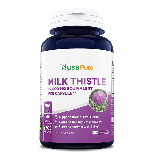 Nusapure Organic Milk Thistle Extract 12500 mg, 200 Capsules  حليب الشوك العضوى استخلاص 12500 مجم ، 200 كبسولة