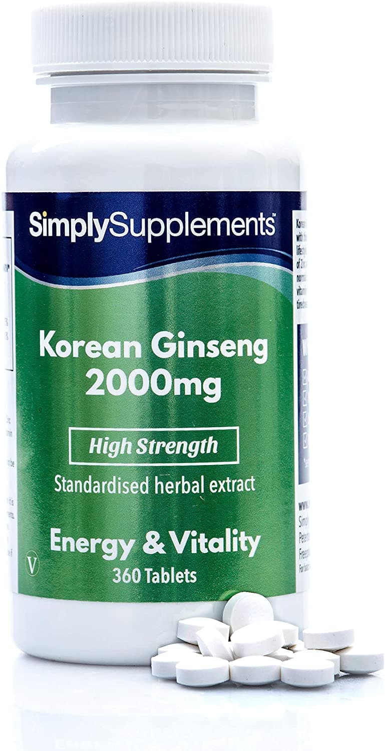 SimplySupplements Korean Ginseng 2000mg, 360 Tablets